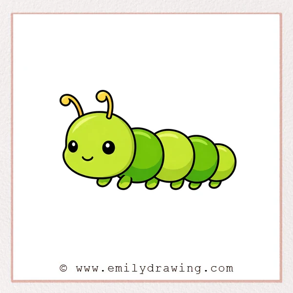 Preview of Cartoon Caterpillar drawing